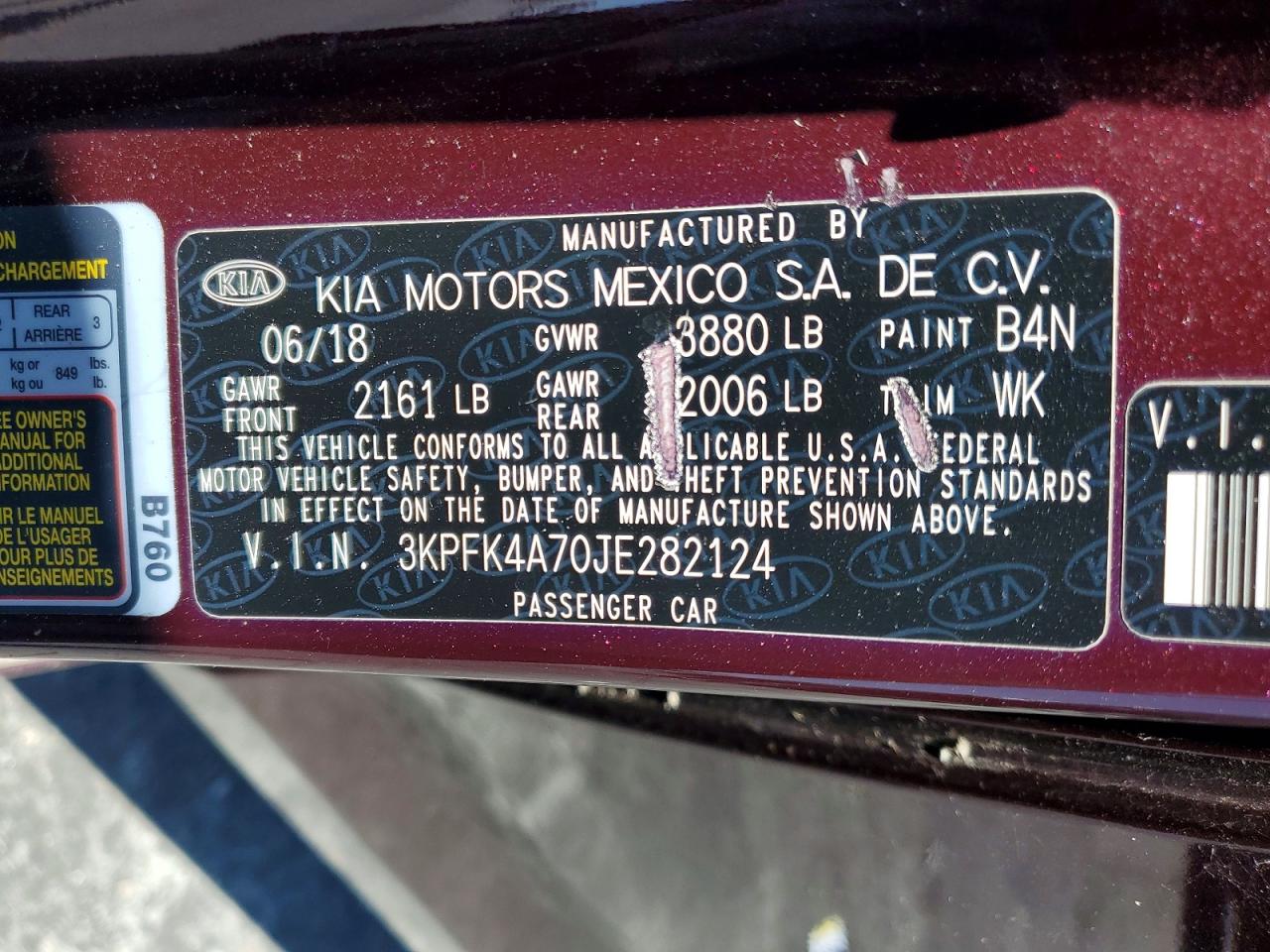 2018 KIA FORTE