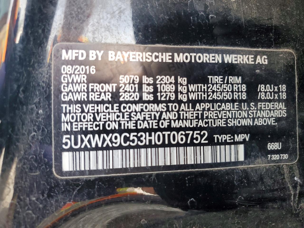 2017 BMW X3