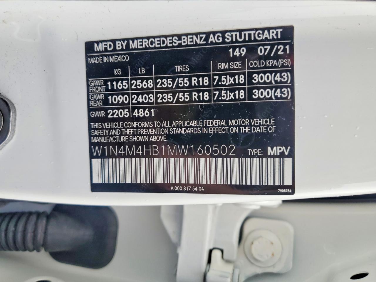 2021 MERCEDES-BENZ GLB-CLASS