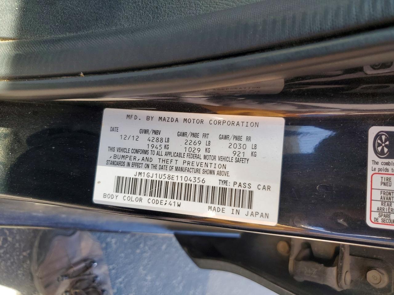 2014 MAZDA 6