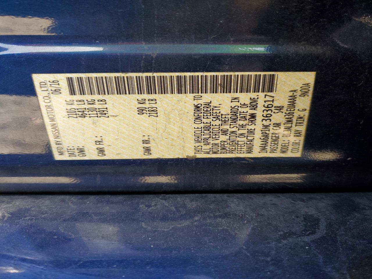 2017 NISSAN MAXIMA