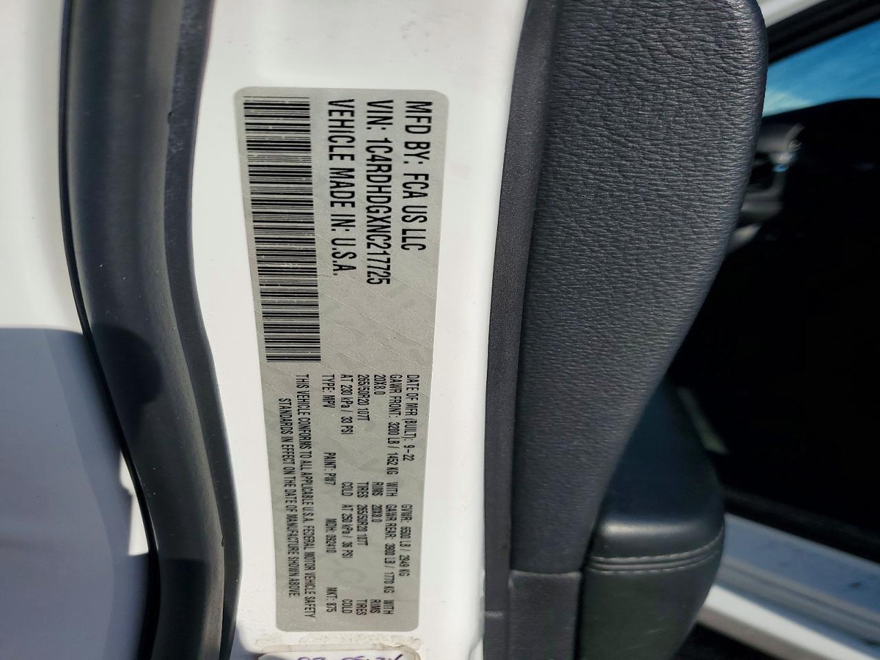 2022 DODGE DURANGO