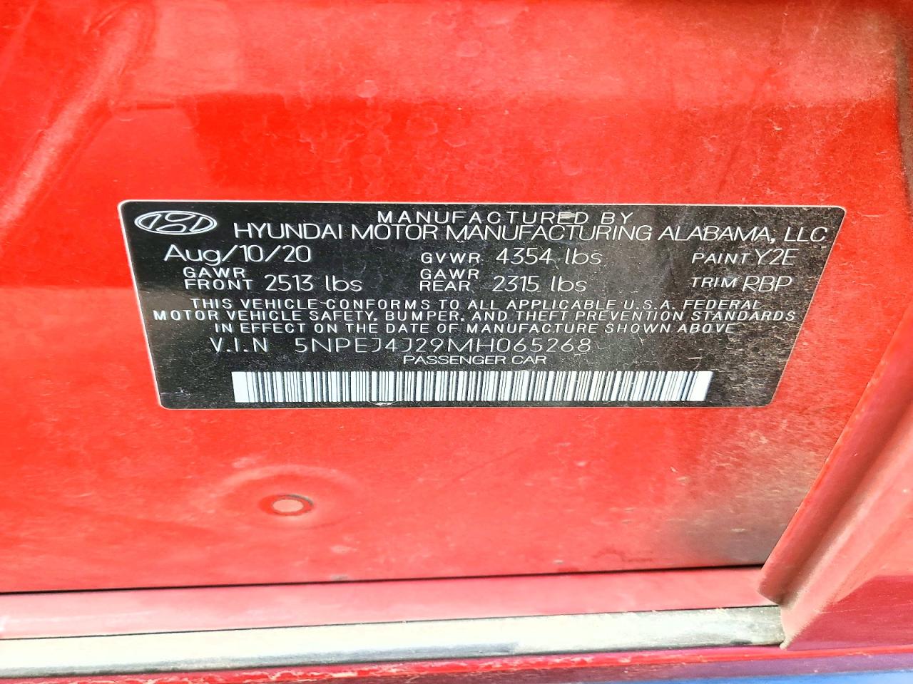 2021 HYUNDAI SONATA
