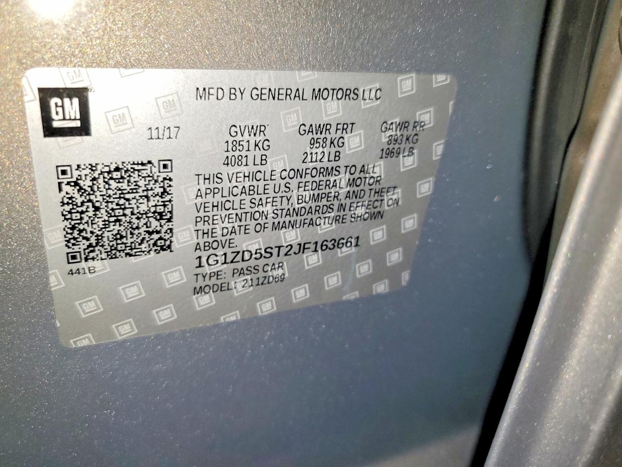 2018 CHEVROLET MALIBU