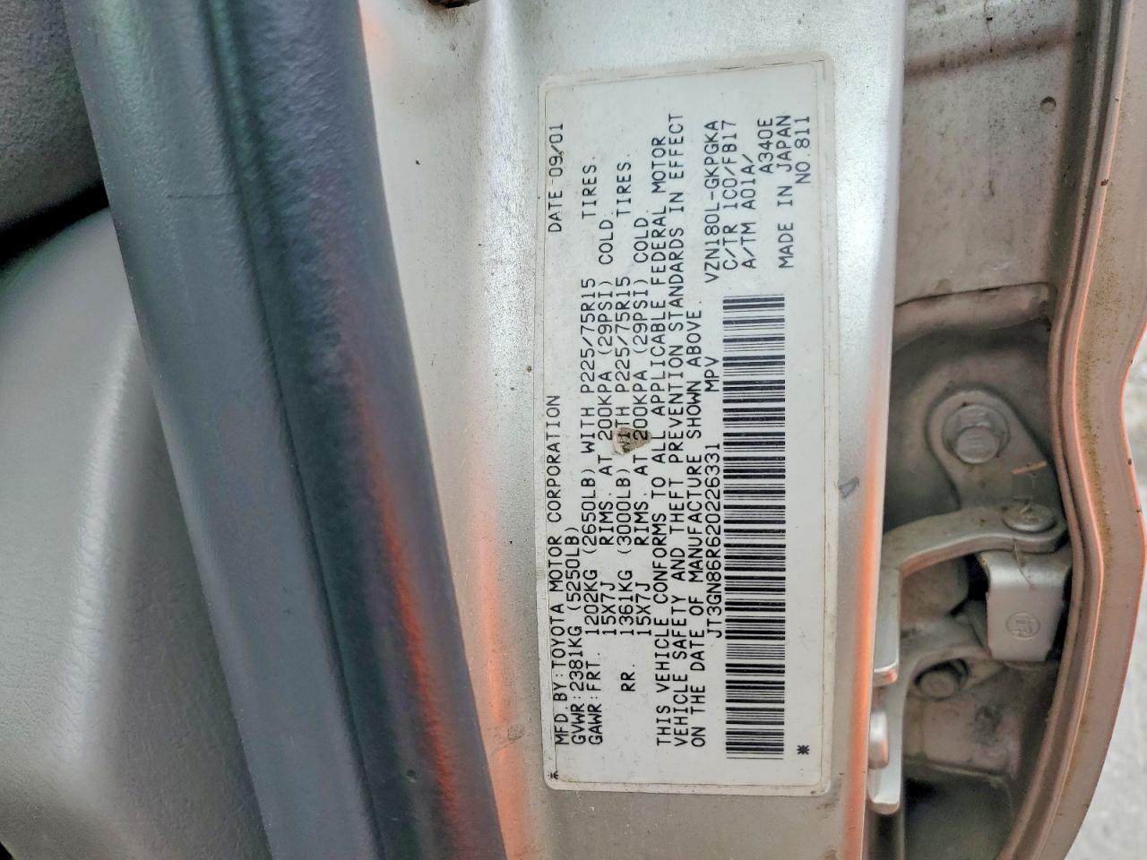 2002 TOYOTA 4RUNNER