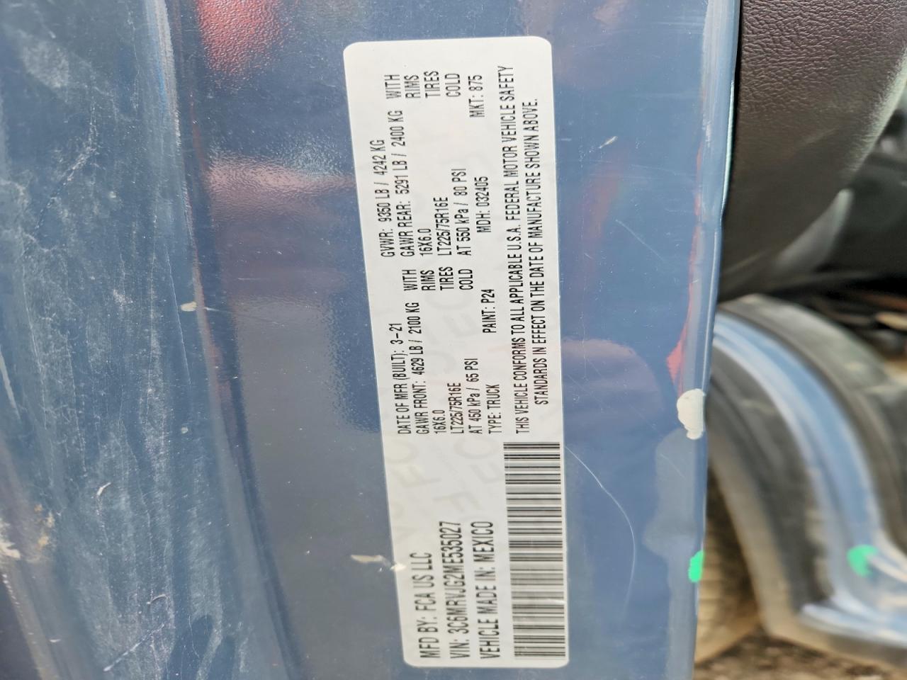 2021 RAM PROMASTER
