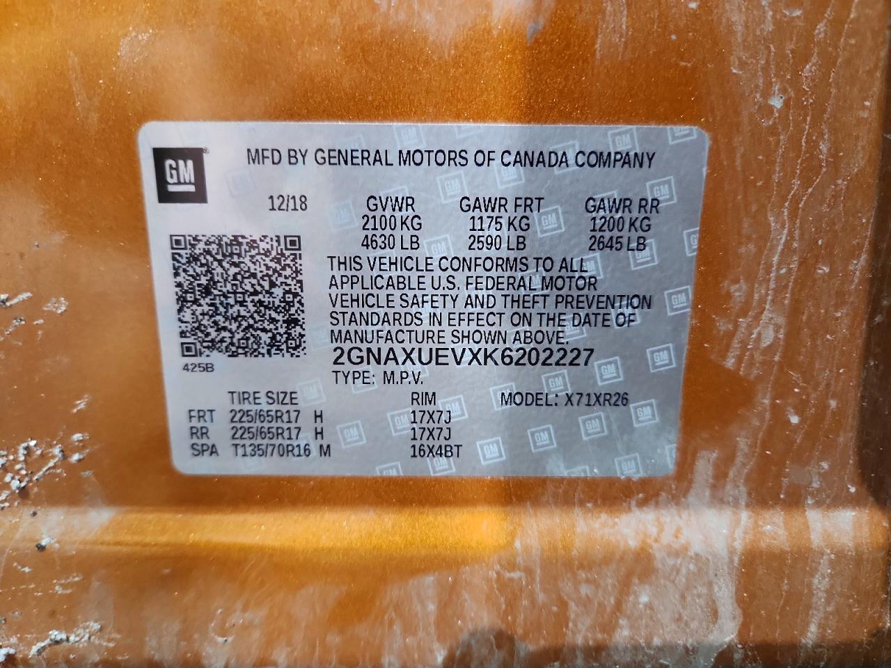 2019 CHEVROLET EQUINOX