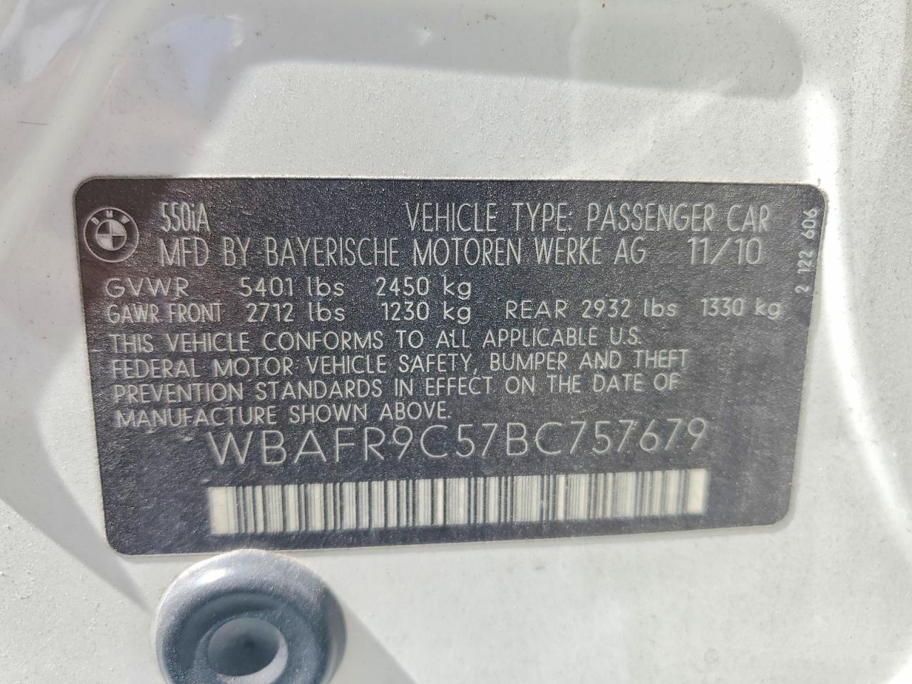 2011 BMW 5 SERIES