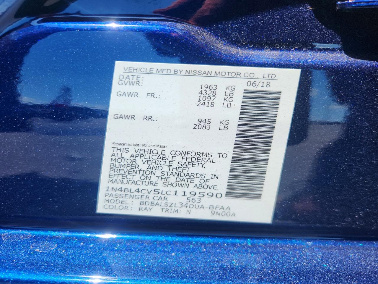 2020 NISSAN ALTIMA