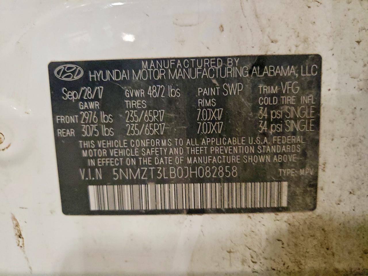 2018 HYUNDAI SANTA FE