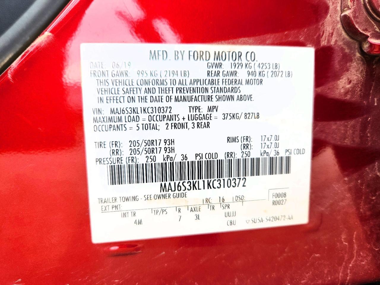 2019 FORD ECOSPORT