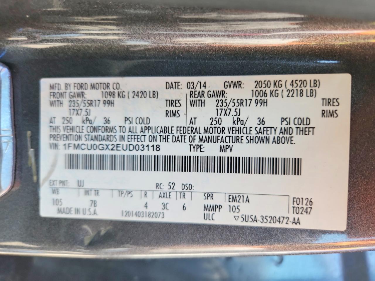 2014 FORD ESCAPE