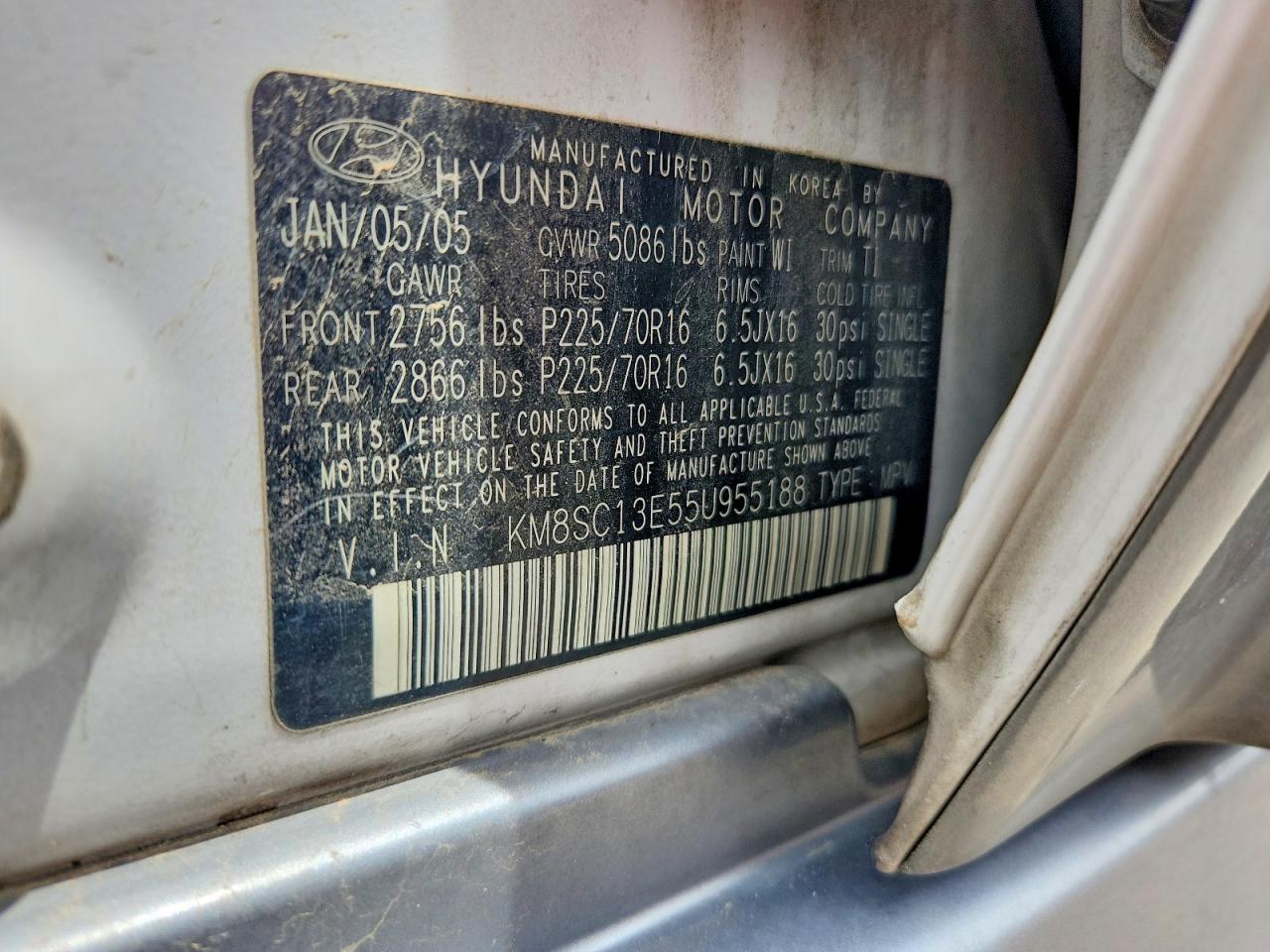 2005 HYUNDAI SANTA FE