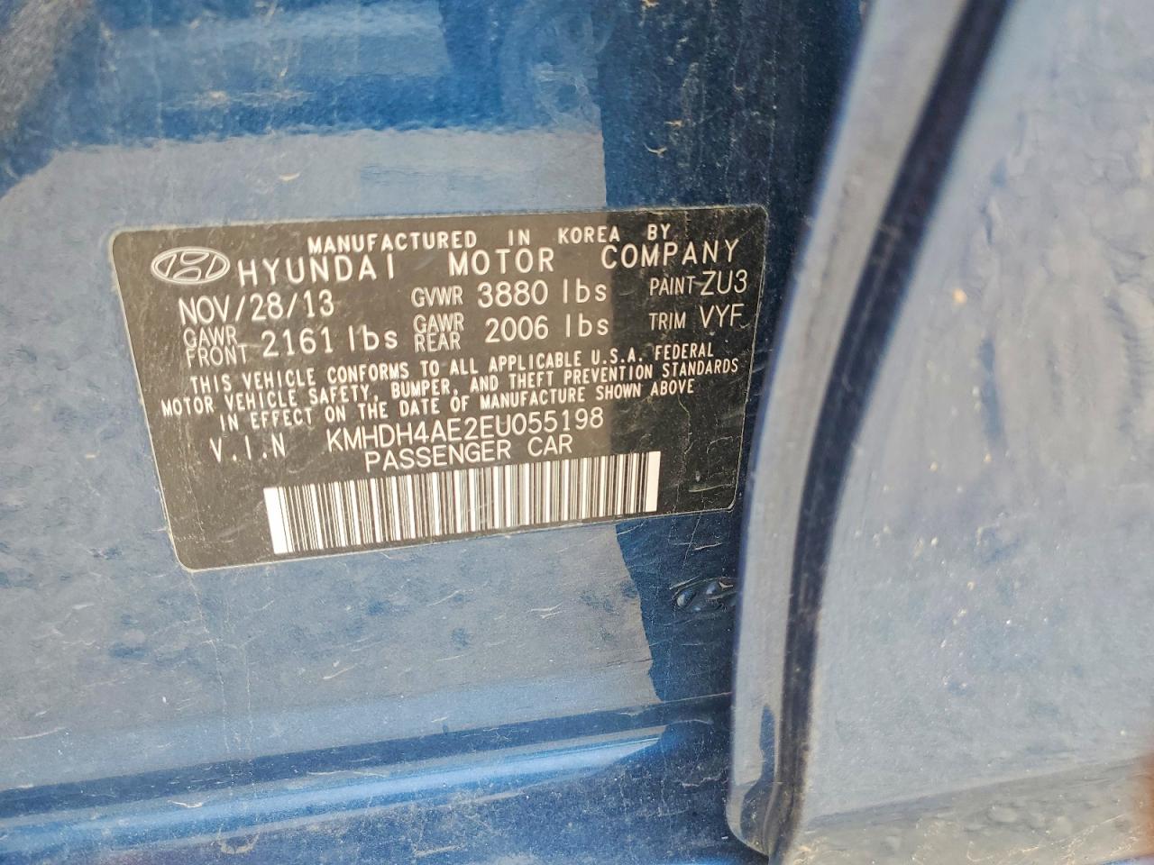 2014 HYUNDAI ELANTRA