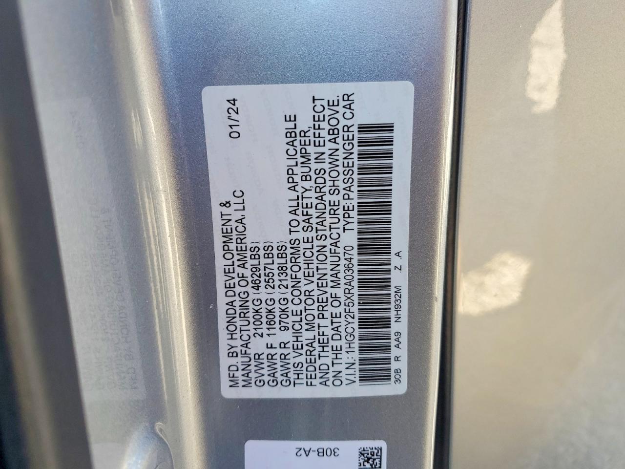 2024 HONDA ACCORD