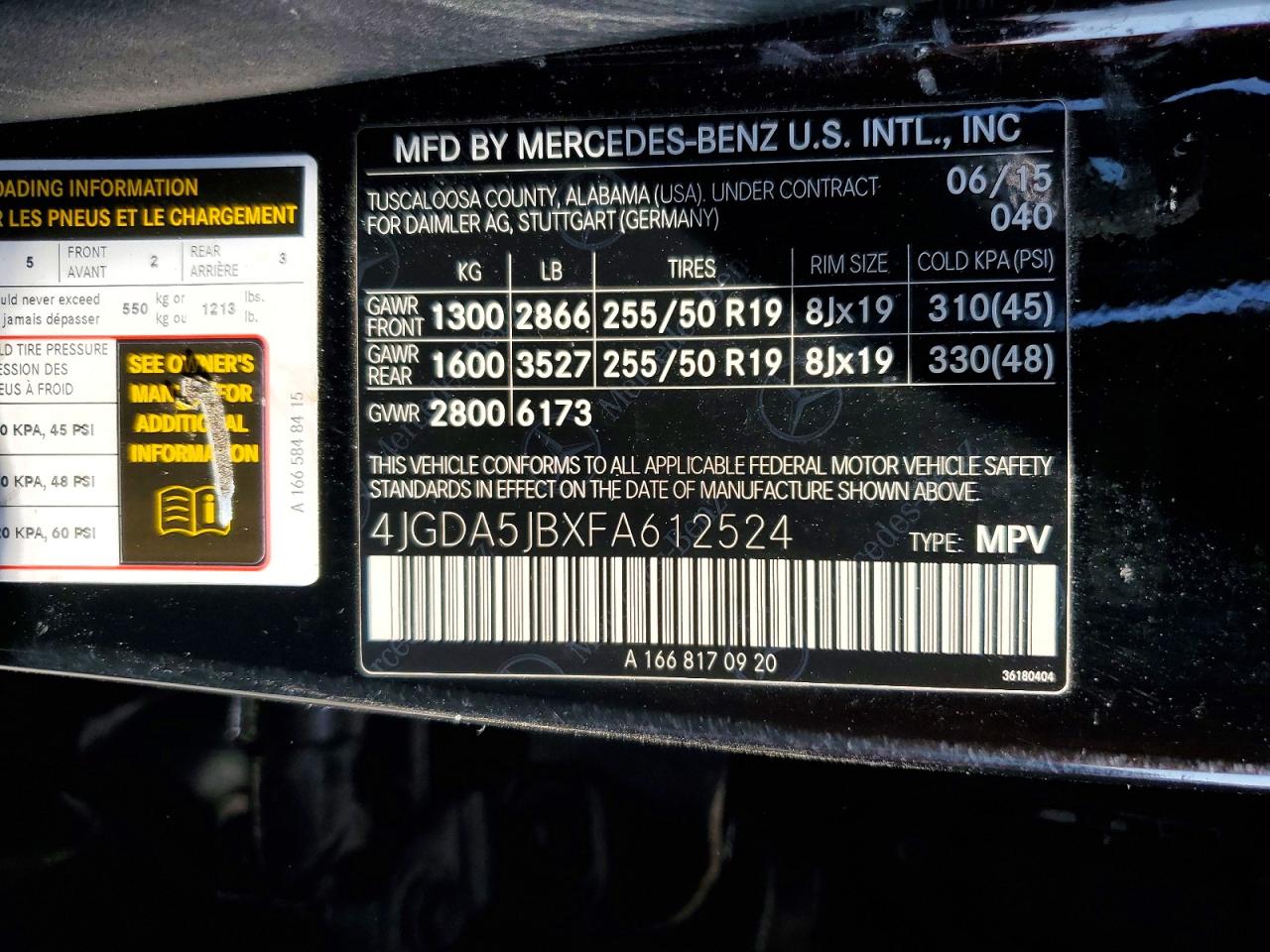 2015 MERCEDES-BENZ M-CLASS