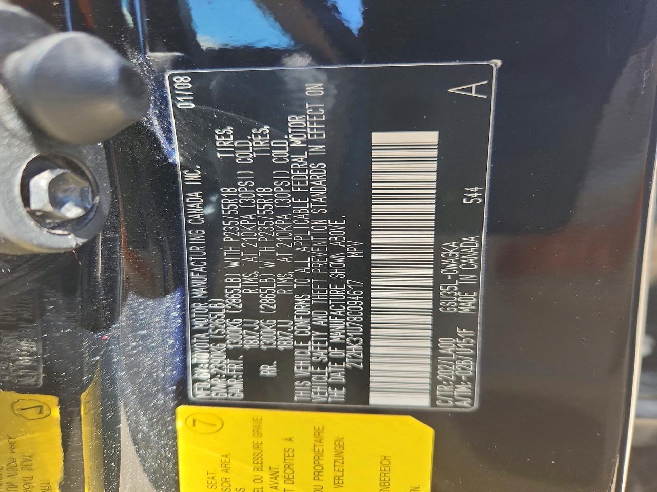 2008 LEXUS RX350