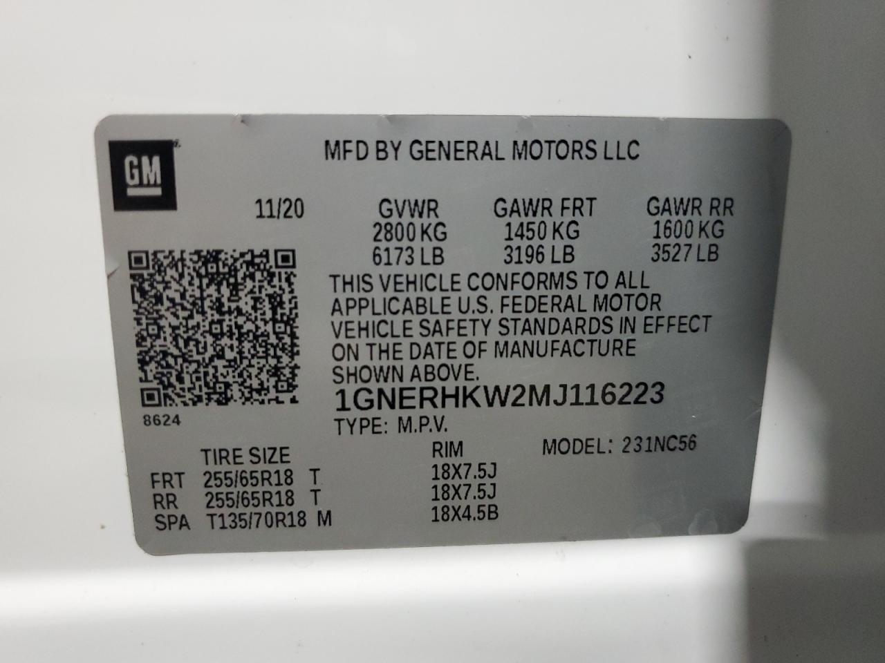 2021 CHEVROLET TRAVERSE