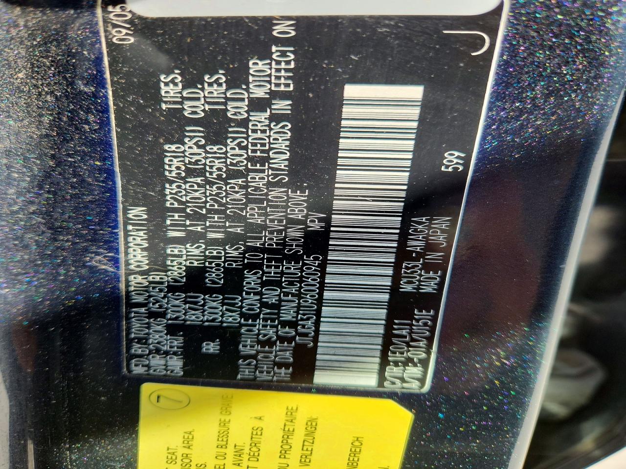 2006 LEXUS RX330