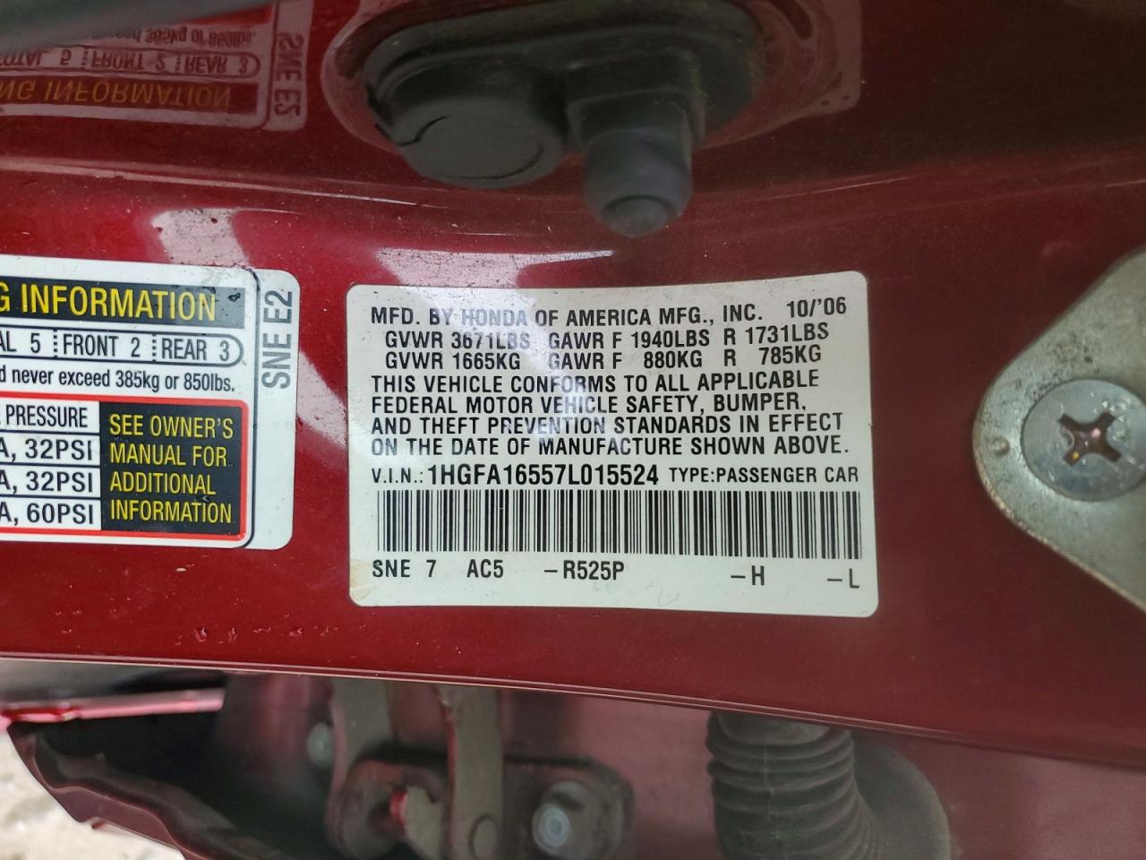 2007 HONDA CIVIC