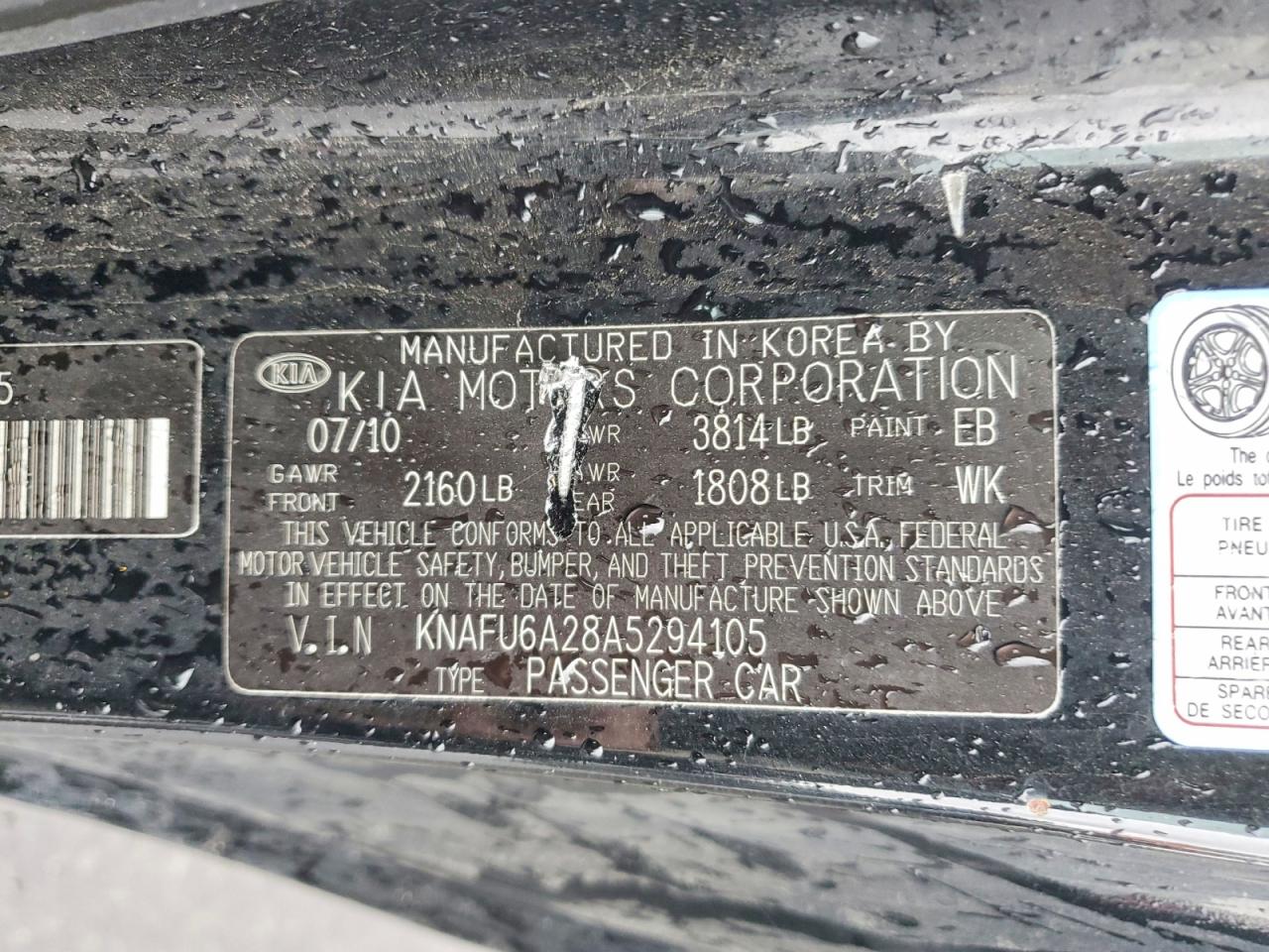 2010 KIA FORTE