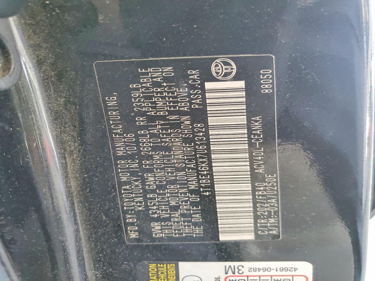 2007 TOYOTA CAMRY