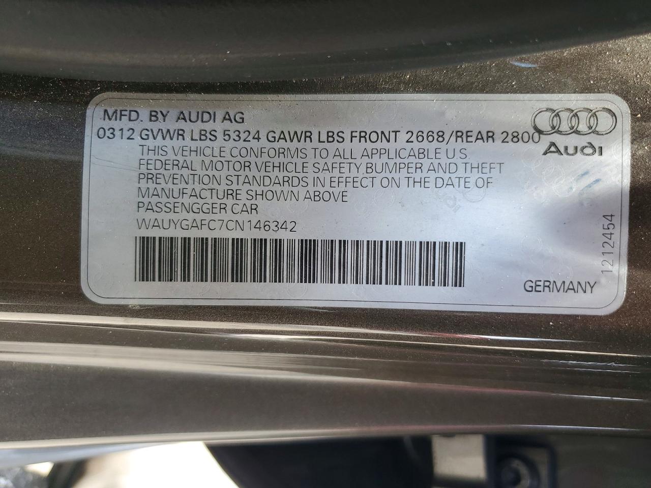 2012 AUDI A7