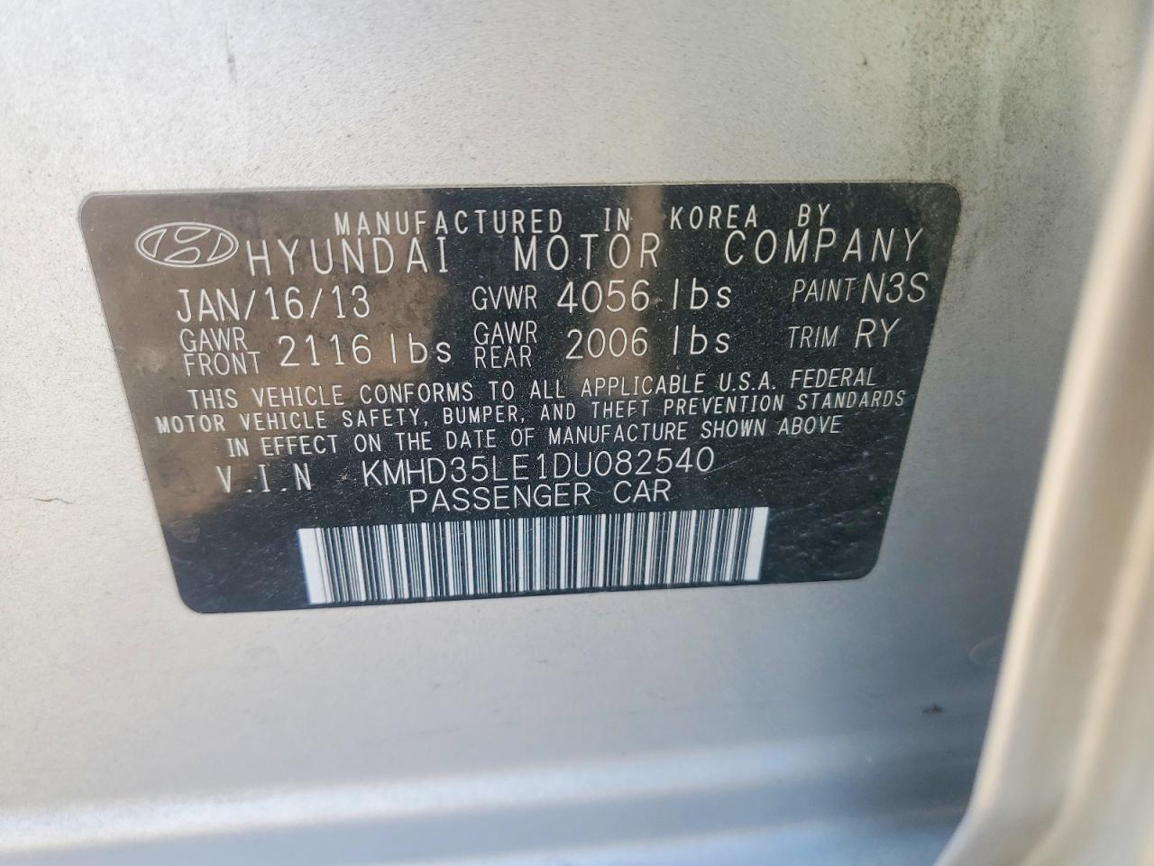 2013 HYUNDAI ELANTRA