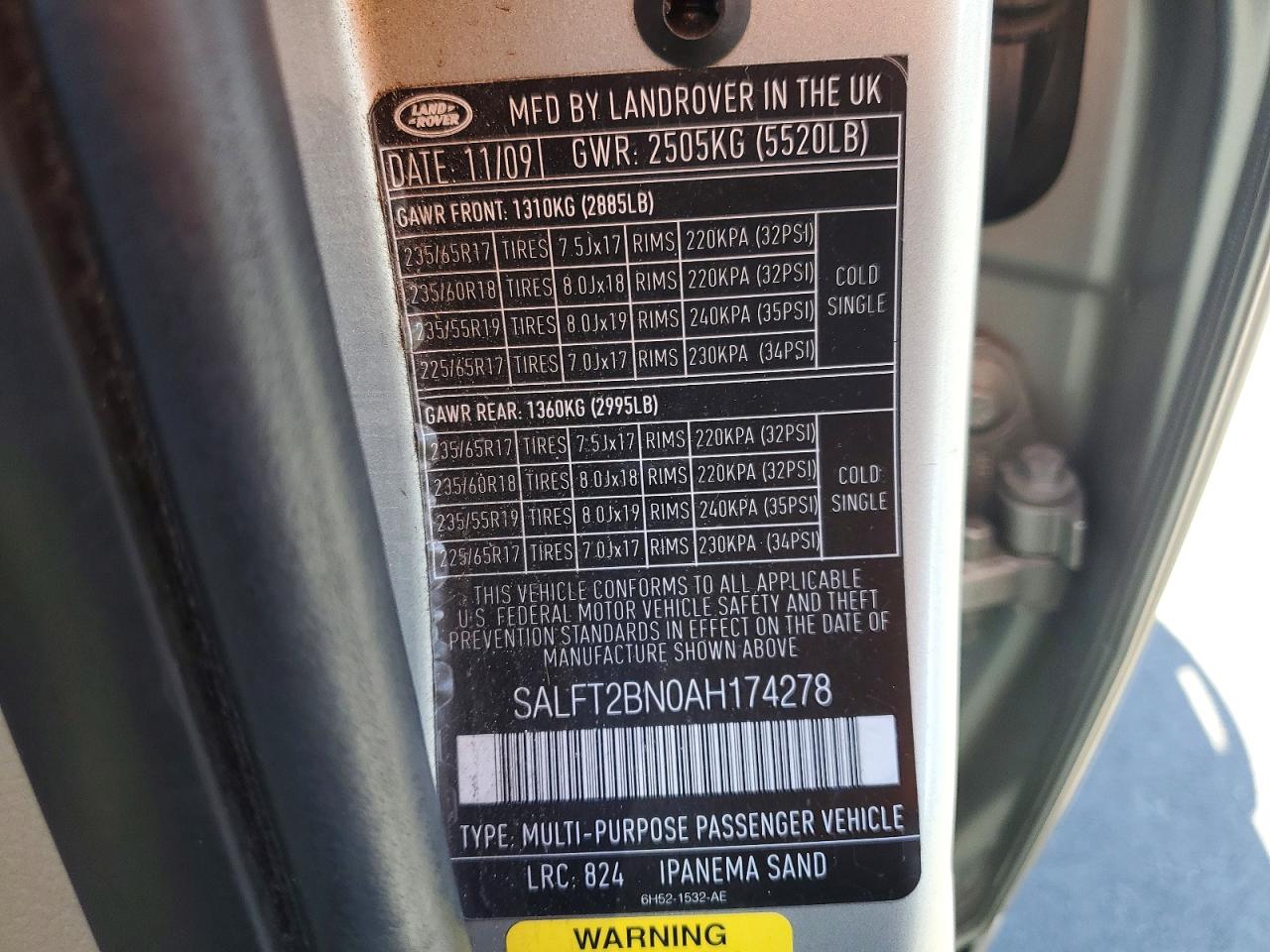 2010 LAND ROVER LR2
