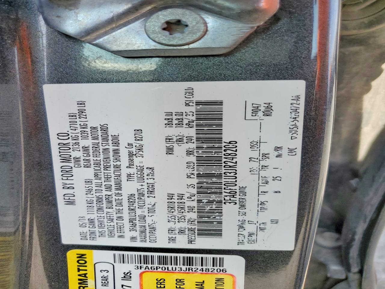 2018 FORD FUSION