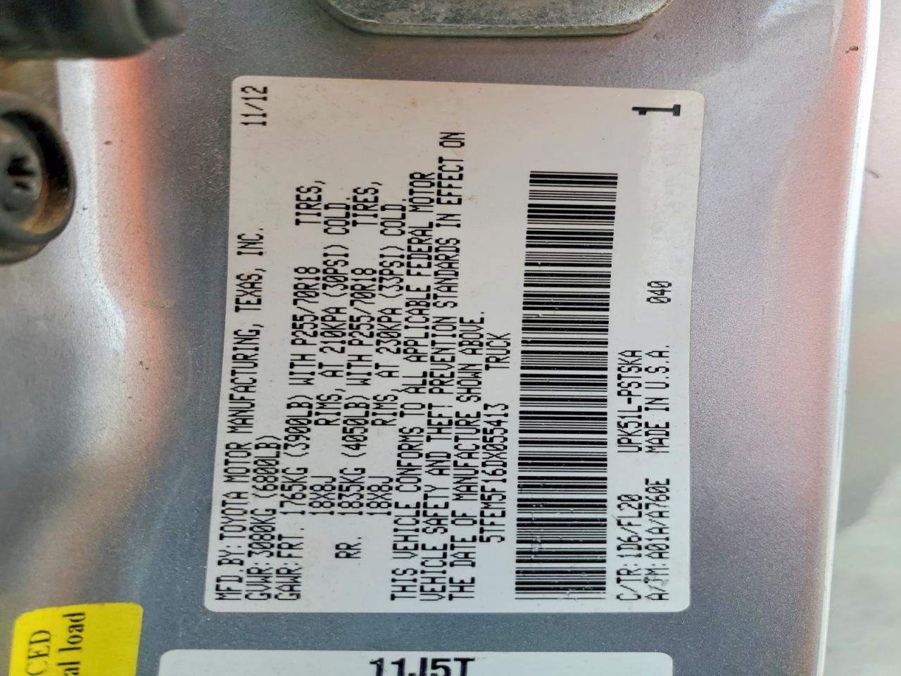 2013 TOYOTA TUNDRA