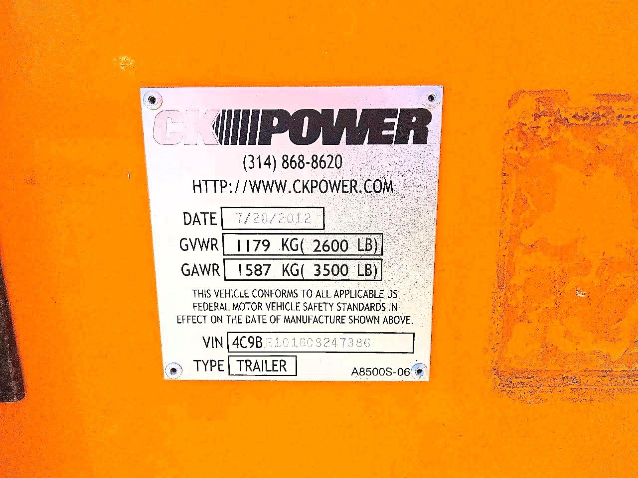 2012 CK POWER UNKNOWN