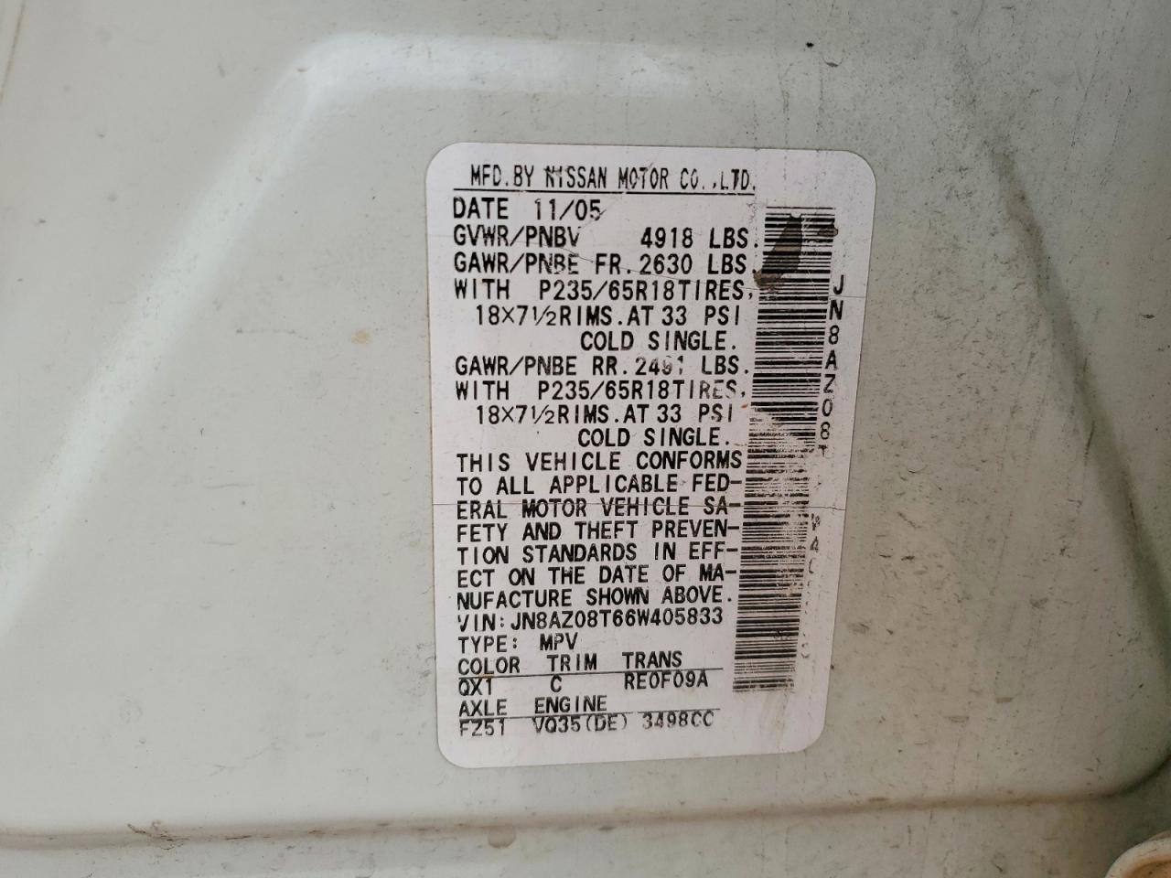 2006 NISSAN MURANO
