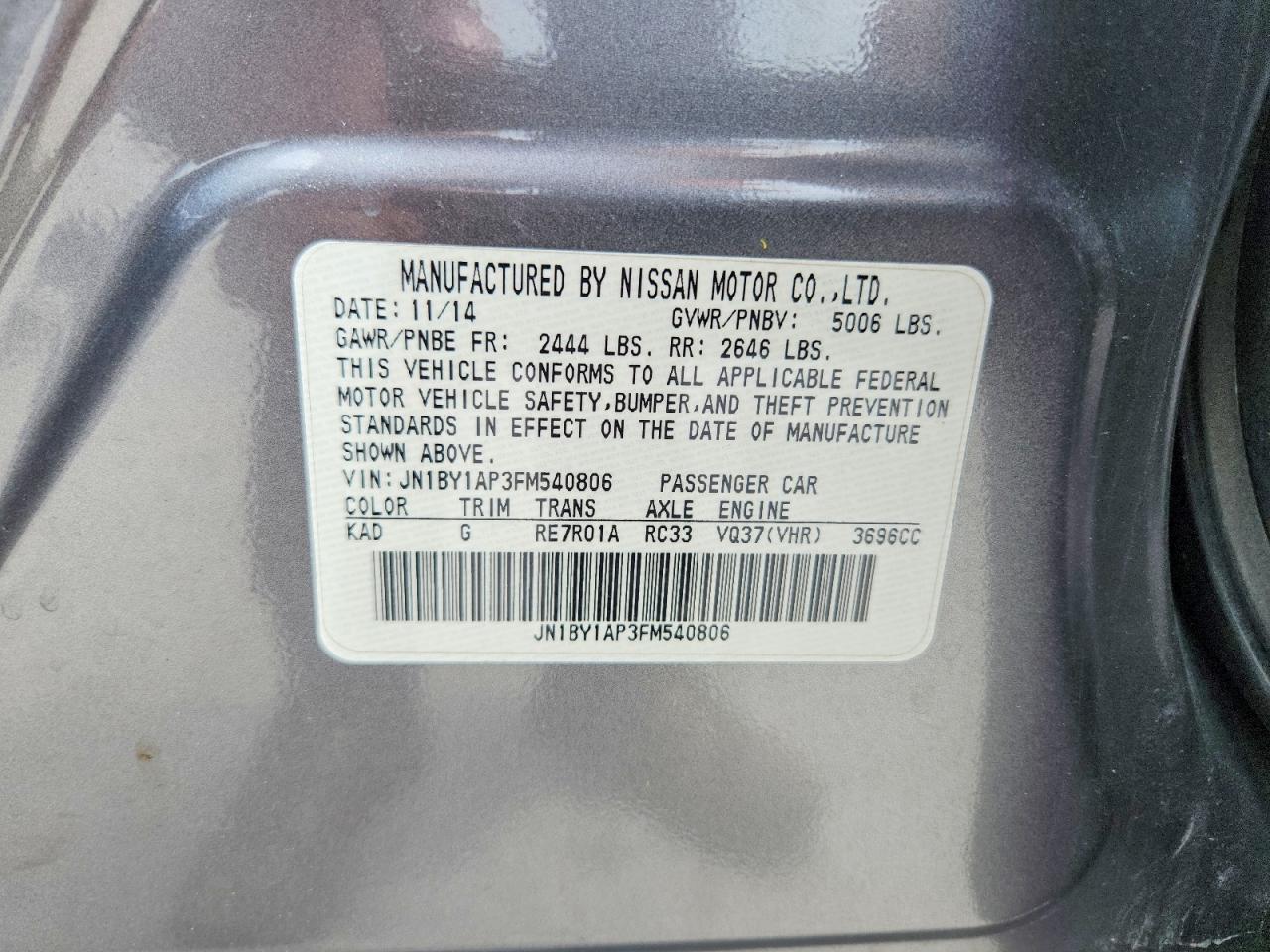 2015 INFINITI Q70