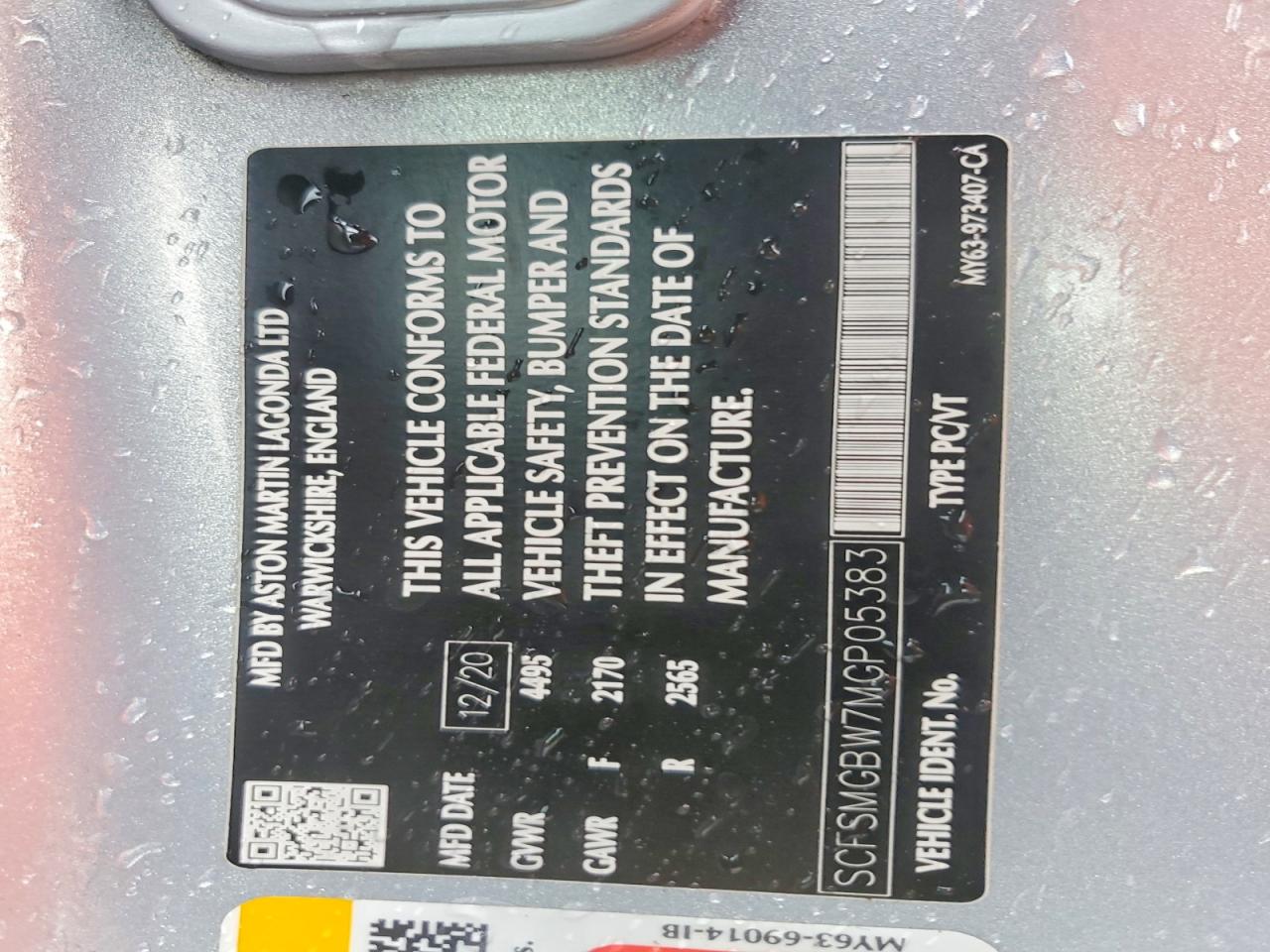 2021 ASTON MARTIN ALL OTHER