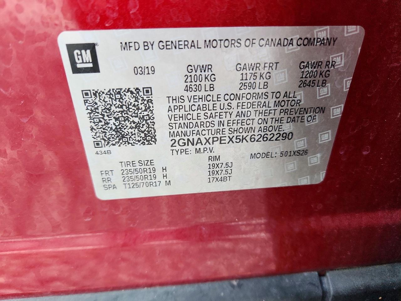 2019 CHEVROLET EQUINOX