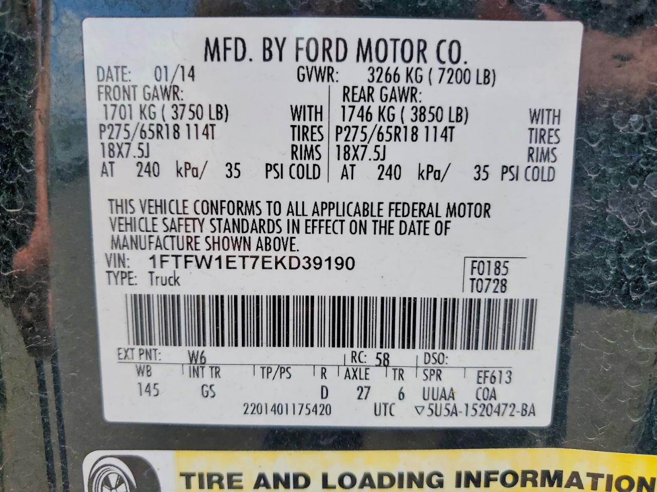 2014 FORD F150