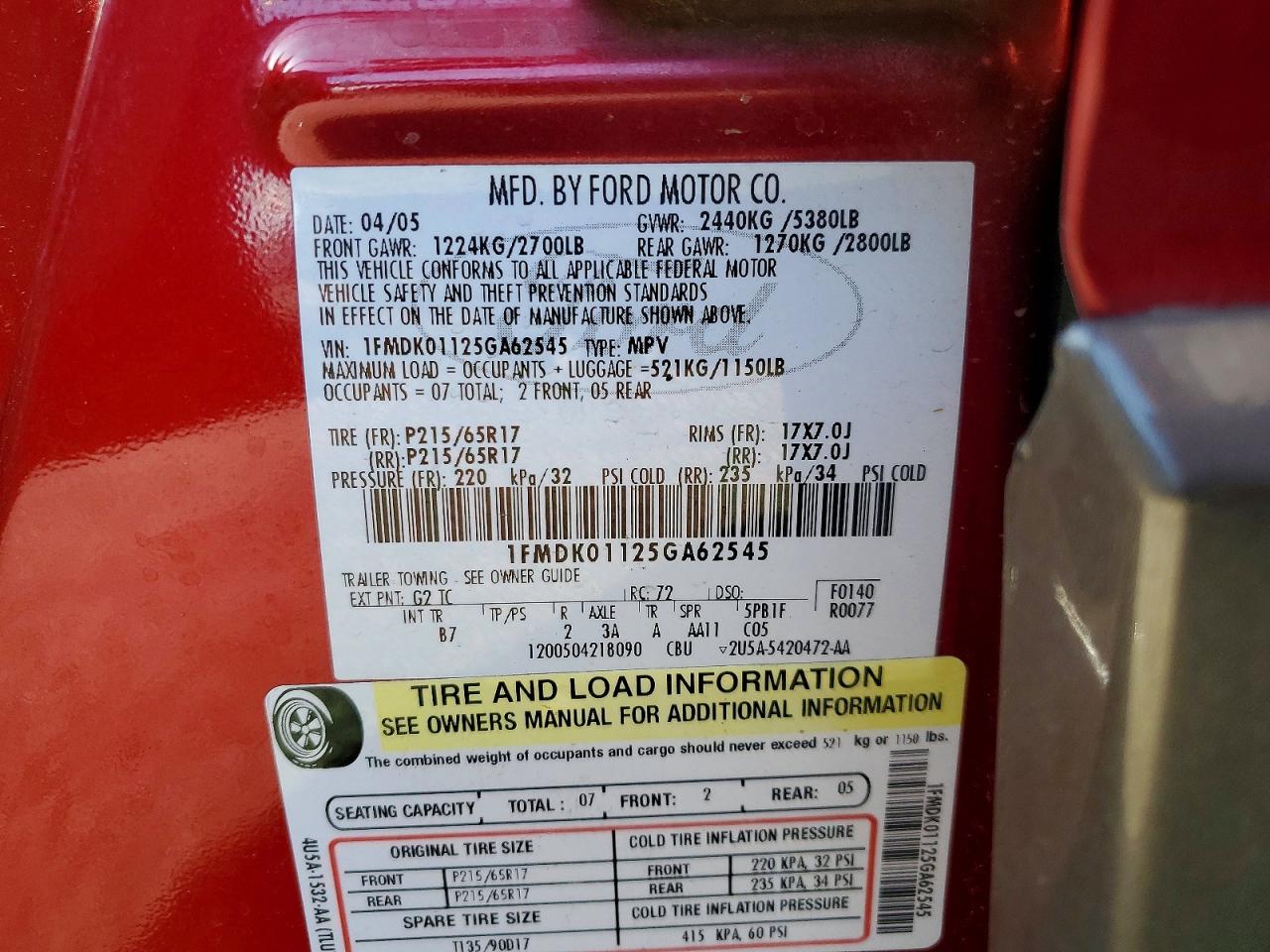 2005 FORD FREESTYLE
