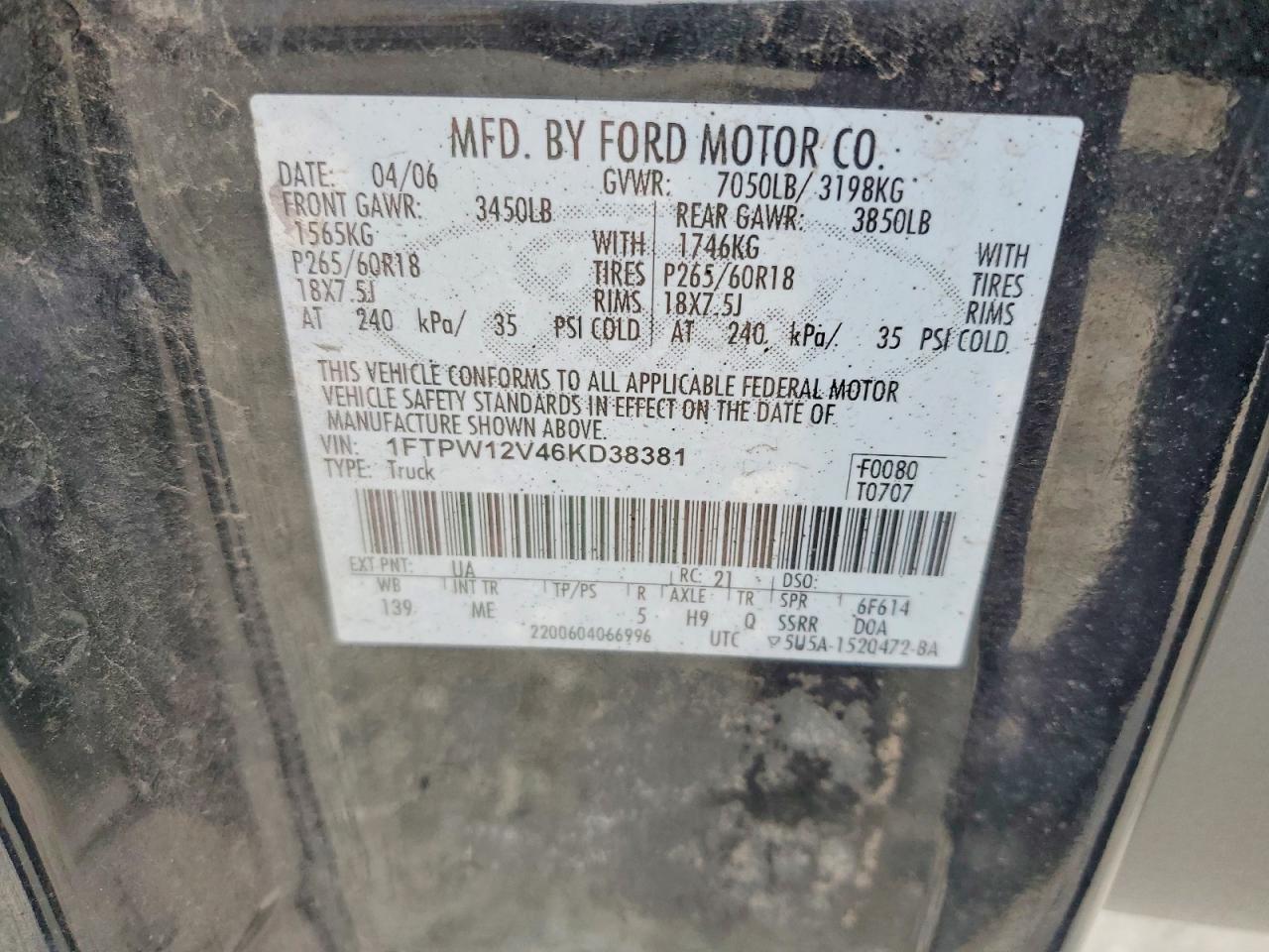 2006 FORD F150
