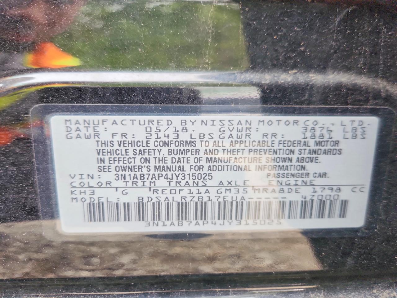 2018 NISSAN SENTRA