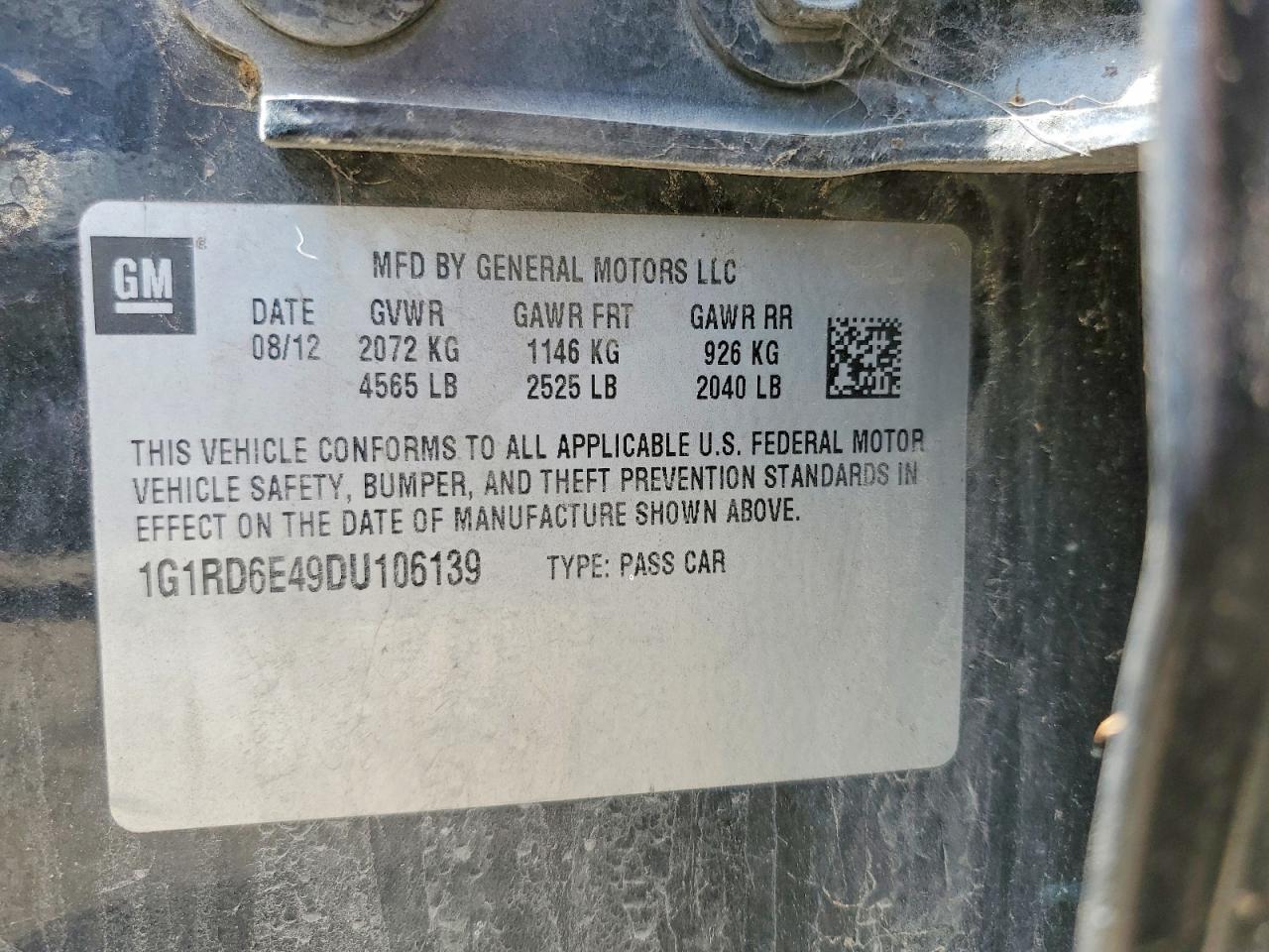 2013 CHEVROLET VOLT