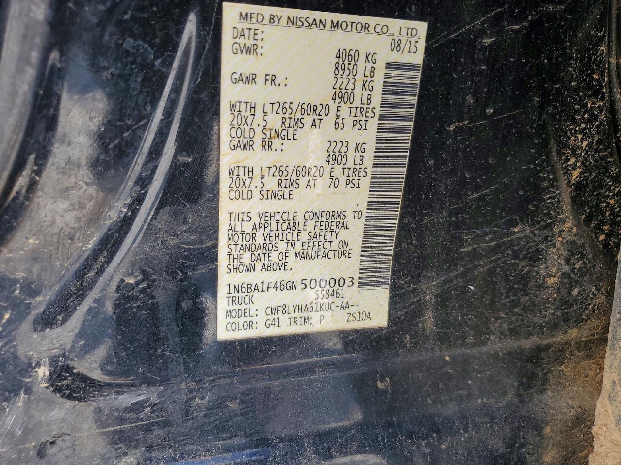 2016 NISSAN TITAN