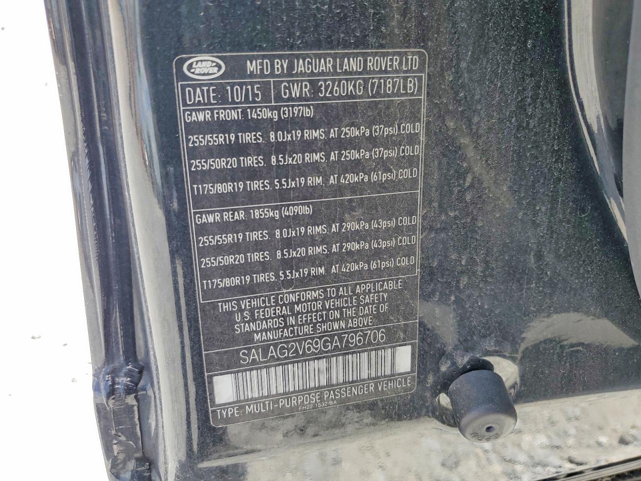 2016 LAND ROVER LR4