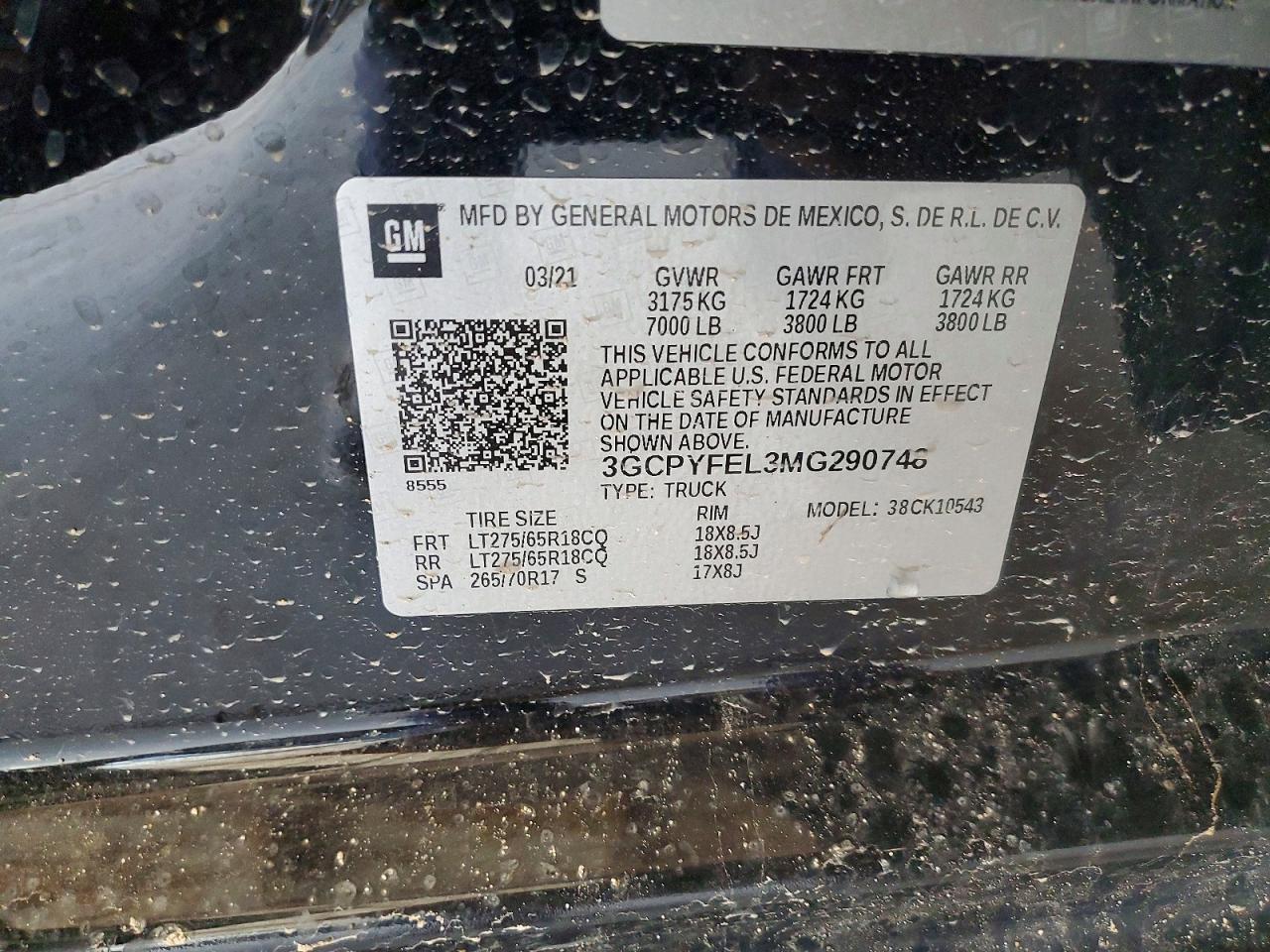 2021 CHEVROLET SILVERADO