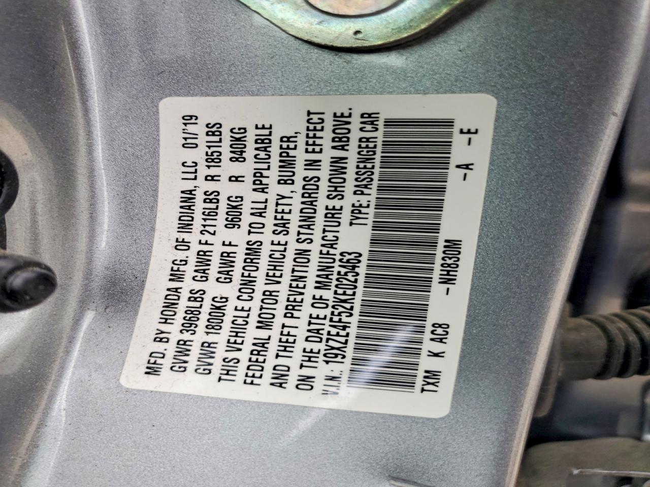 2019 HONDA INSIGHT