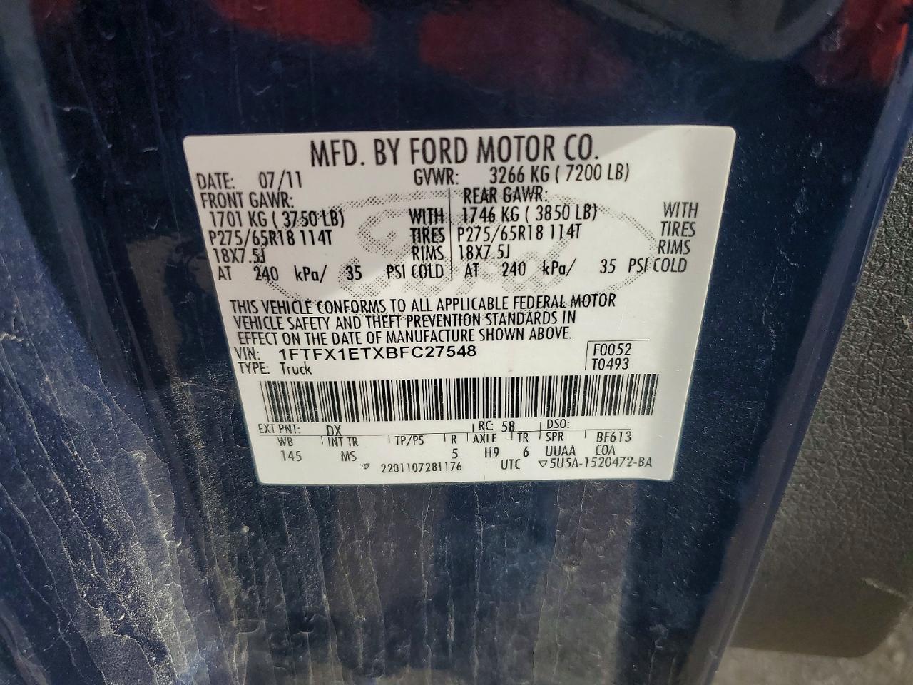 2011 FORD F-150