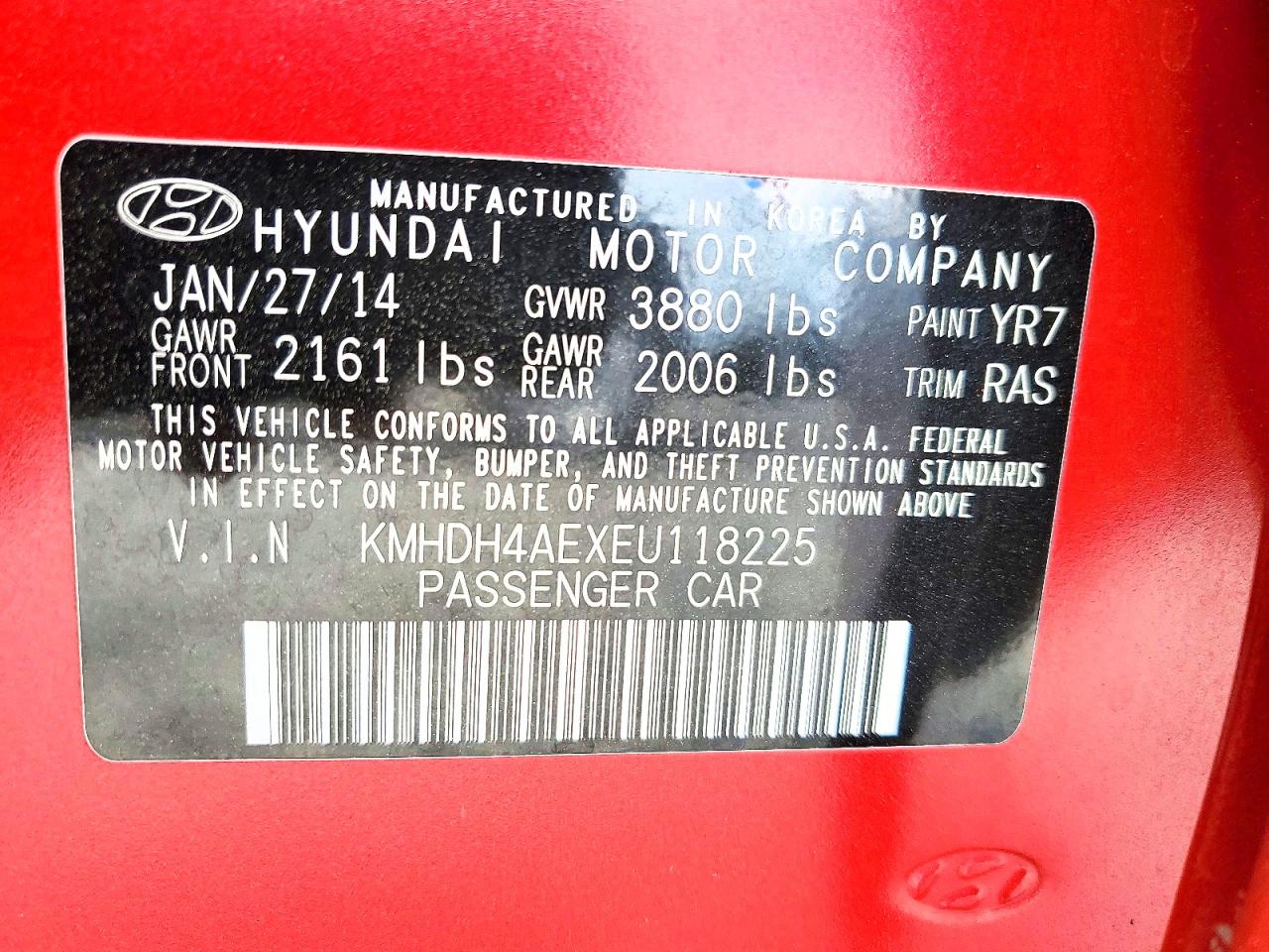 2014 HYUNDAI ELANTRA