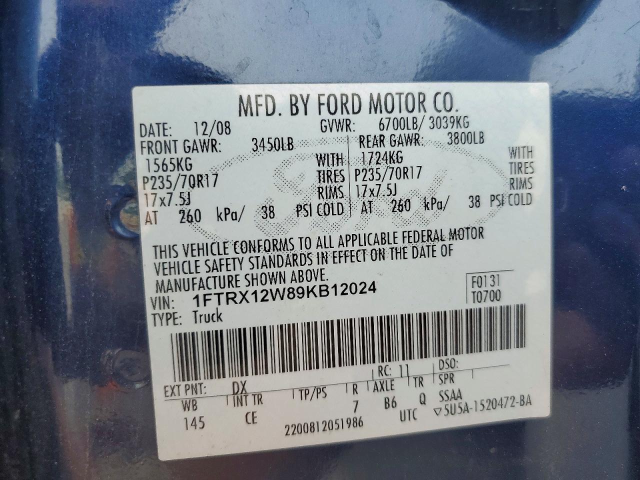 2009 FORD F150