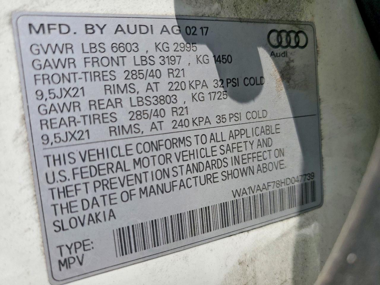 2017 AUDI Q7