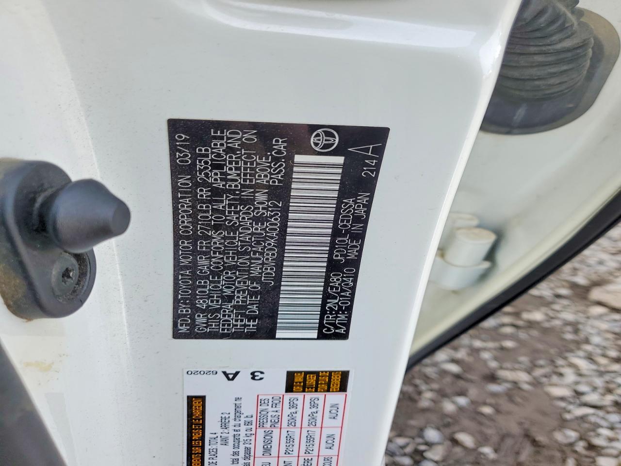 2019 TOYOTA MIRAI